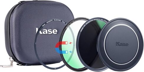 Kase 72mm Magnetic Wolverine Revolution Plus Entry Filters Kit Includes CPL UV Lens Cap & Filter Bag, Shockproof Tempered Optical Glass & Color Coded Rings in Kuwait