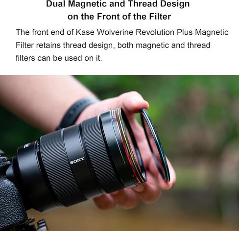 Kase 72mm Magnetic Wolverine Revolution Plus Entry Filters Kit Includes CPL UV Lens Cap & Filter Bag, Shockproof Tempered Optical Glass & Color Coded Rings in Kuwait