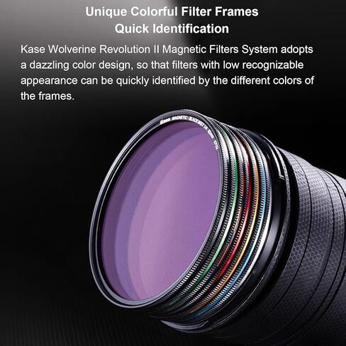 Kase 72mm Magnetic Wolverine Revolution Plus Entry Filters Kit Includes CPL UV Lens Cap & Filter Bag, Shockproof Tempered Optical Glass & Color Coded Rings in Kuwait
