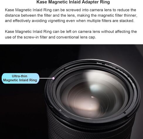 Kase 72mm Magnetic Wolverine Revolution Plus Entry Filters Kit Includes CPL UV Lens Cap & Filter Bag, Shockproof Tempered Optical Glass & Color Coded Rings in Kuwait