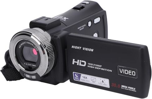 مسجل كاميرا فيديو Dpofirs 1080P، كاميرا فيديو FHD 30 ميجابكسل، تكبير رقمي 16X، مضاد للاهتزاز، مع فتحة بطاقة تخزين، لمدونات الفيديو والسفر (Dpofirsgnsy47ro6c-11) in Kuwait