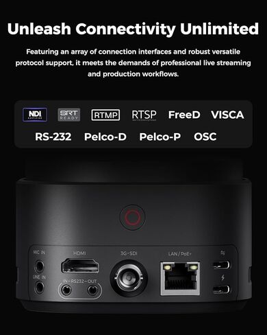 OBSBOT Tail 2 (NDI Activated) Multicam Bundle with Remote, PTZR NDI Camera 4K@60FPS, Pro AI Tracking, 1/1.5" CMOS, 50MP, 5X Optical Zoom, 12X Hybrid Zoom, SDI/HDMI/IP/USB 3.0 Output, Streaming Camera in Kuwait