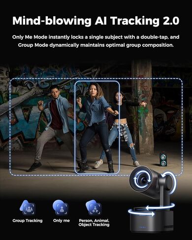 OBSBOT Tail 2 (NDI Activated) Multicam Bundle with Remote, PTZR NDI Camera 4K@60FPS, Pro AI Tracking, 1/1.5" CMOS, 50MP, 5X Optical Zoom, 12X Hybrid Zoom, SDI/HDMI/IP/USB 3.0 Output, Streaming Camera in Kuwait