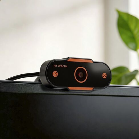 كاميرا ويب خارجية USB صغيرة مع ميكروفون، 1080 بكسل، عدسة واسعة الزاوية، محمولة، لأجهزة الكمبيوتر المحمول والكمبيوتر الشخصي والكمبيوتر المكتبي in Kuwait