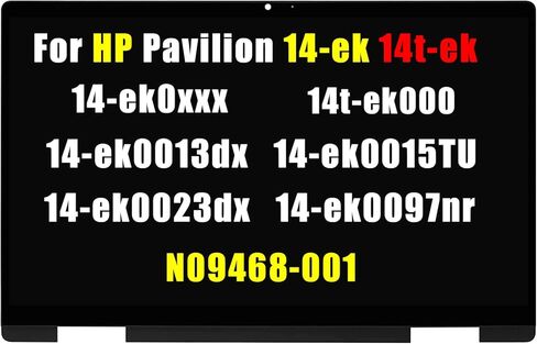 Screen Replacement for HP Pavilion x360 14-ek 14-ek0023dx 14-ek0015TU 14-ek1006nk 14-ek0097nr 14-ek0013dx 14-ek0033dx N09468-001 LCD LED Touch Screen Display Panel FHD 1920x1080 in Kuwait