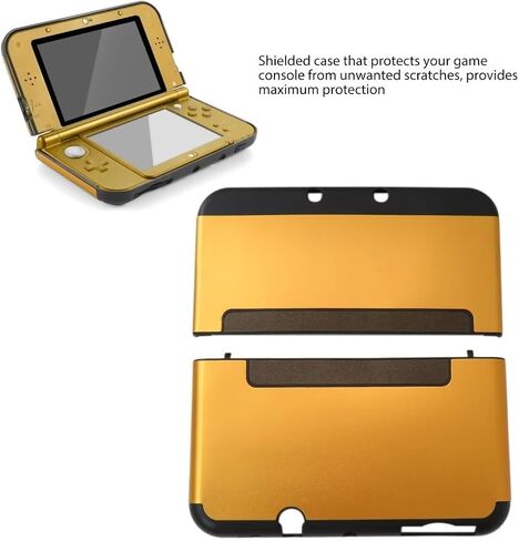 Gold Shockproof Protector Case Cover Hard Shell Skin for NES New 3DS XL LL (2015 Model) ONLY in Kuwait
