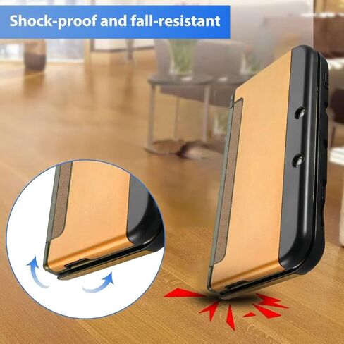 Gold Shockproof Protector Case Cover Hard Shell Skin for NES New 3DS XL LL (2015 Model) ONLY in Kuwait