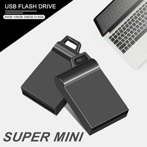 محرك فلاش USB سعة 32 جيجابايت مع محول من النوع C وحبل، محرك قلم USB 2.0 عالي السرعة، عصا ذاكرة تخزين صغيرة للهاتف/الوسادة/الكمبيوتر الشخصي/الكمبيوتر المحمول - (أسود 32 جيجابايت) in Kuwait