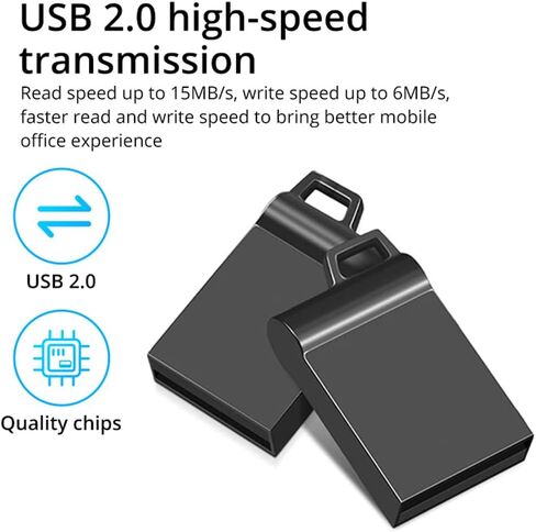 محرك فلاش USB سعة 32 جيجابايت مع محول من النوع C وحبل، محرك قلم USB 2.0 عالي السرعة، عصا ذاكرة تخزين صغيرة للهاتف/الوسادة/الكمبيوتر الشخصي/الكمبيوتر المحمول - (أسود 32 جيجابايت) in Kuwait
