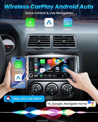 [4G+64G] Car Radio for Jeep Wrangler JK 2007-2017: 7" HD Touchscreen Stereo Replacement with CarPlay Android Auto 5G WiFi GPS Bluetooth FM 32EQ RDS SWC, 1080P Backup Camera in Kuwait