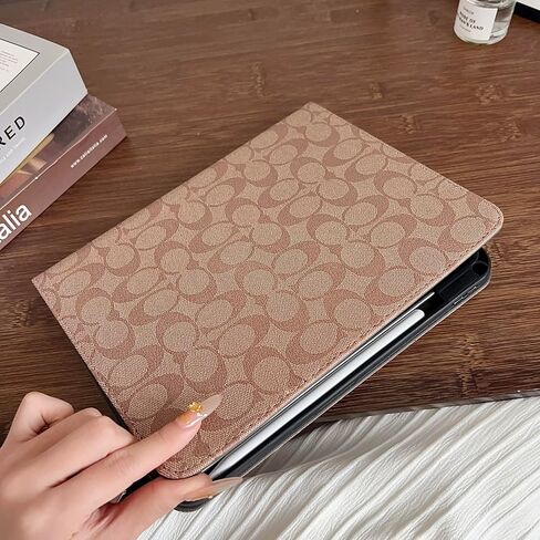 Brown Designer PU Leather Case for iPad 11th Generation 11-inch (2025, A16) & iPad 10th Generation 10.9-inch (2022), Soft TPU Back Cover with Pencil Holder, Multi-Angle Stand, Auto Sleep/Wake Function in Saudi Arabia