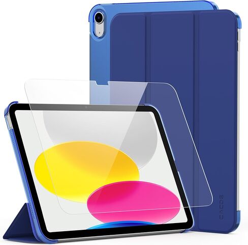 CACOE Case for iPad A16 11th/10th Generation(2025/2022) with Screen Protector 11/10.9 inch - Full Protective Tablet Cover for iPad 11/10 Gen, Dark Blue in Saudi Arabia