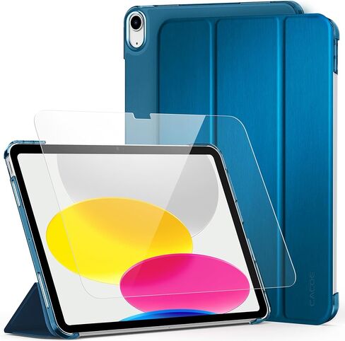CACOE Case for iPad A16 11th/10th Generation(2025/2022) with Screen Protector 11/10.9 inch - Full Protective Tablet Cover for iPad 11/10 Gen, Dark Blue in Saudi Arabia