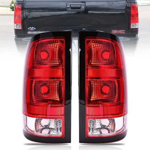 Tail Lights Designed for 2003-2006 Chevy Silverado 1500 2500 3500 1500HD 2500HD, Tail Light Assembly Driver & Passenger Side Taillights, with Brake Rear Lamp, Red Edge, 1 Pair in Saudi Arabia