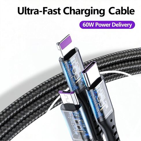 Multi Charging Cable 4ft 2 Pack 3 in 1 Charger Cord, Multiple Rapid Nylon Braided Cable USB Charging Cable Multi Phone Charger Cord with Type C Micro Lightning USB Connectors for Cell Phones in Kuwait