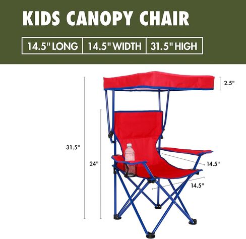 Canopy Chair with Safety Lock (125 lb. Capacity), Red/Blue in Kuwait