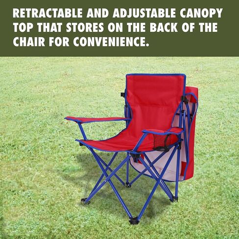 Canopy Chair with Safety Lock (125 lb. Capacity), Red/Blue in Kuwait