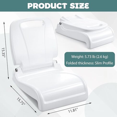 Karenhi 2 Pack Foldable Adult Pool Seat Portable Poolside Chair Stadium Seats with Back Support for Poolside Tailgating Beach Camping Picnic Chair Indoor Outdoor in Kuwait