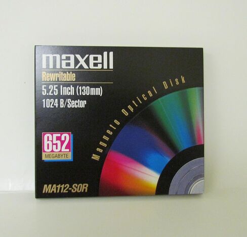 Maxell 652MB 1024 B/Sector 5.25 "قرص بصري مغناطيسي قابل لإعادة الكتابة # MA112-SOR in Kuwait