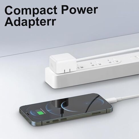شاحن سريع USB-C من قطعتين لهاتف iPhone 17، شاحن حائط، يأتي مع كابل شحن من النوع C بطول 4 أقدام، متوافق مع iPhone 17/16/16 Plus/16 Pro/16 Pro Max/iPhone 15/15 Pro Max/iPad Pro/AirPods. in Kuwait