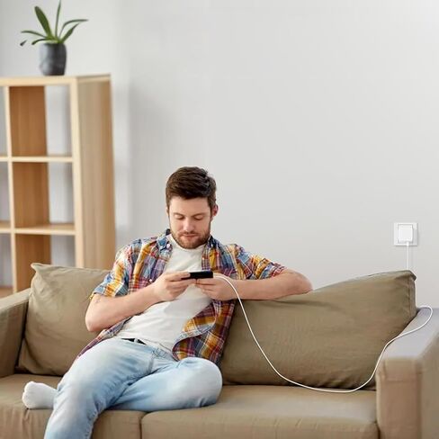 شاحن سريع USB-C من قطعتين لهاتف iPhone 17، شاحن حائط، يأتي مع كابل شحن من النوع C بطول 4 أقدام، متوافق مع iPhone 17/16/16 Plus/16 Pro/16 Pro Max/iPhone 15/15 Pro Max/iPad Pro/AirPods. in Kuwait