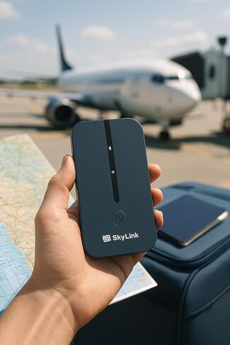 4G LTE Portable WiFi Hotspot, 10GB US Data Included (30 Days, Activation Required), Works in 140+ Countries, No SIM Required, Connect Up to 10 Devices, Travel Pocket WiFi – SkyLink Global in Kuwait
