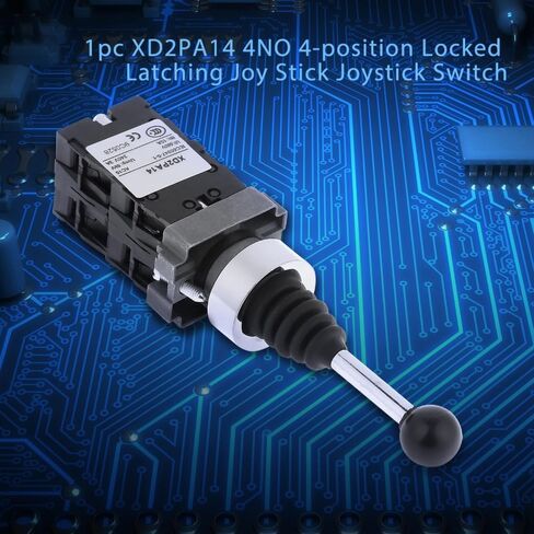 MOPFOL XD2PA14 4NO Locked Latching Joystick Switch – 4-Position Industrial Control for Magnetic Starters, Water & Oil Resistance 22mm Mount in Kuwait