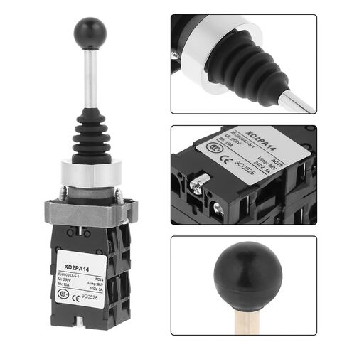 MOPFOL XD2PA14 4NO Locked Latching Joystick Switch – 4-Position Industrial Control for Magnetic Starters, Water & Oil Resistance 22mm Mount in Kuwait