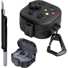 حافظة واقية متوافقة مع Samsung Galaxy Buds 4 & Buds 4 Pro، غطاء صلب مقاوم للصدمات مع قفل آمن، مشبك حلقة تسلق ومجموعة تنظيف، حافظة سماعات أذن للحماية الكاملة in Kuwait