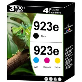 923e Ink Cartridges Combo Pack Replacement for HP 923 XL 923XL Work with OfficeJet 8120, 8122, 8124e, Pro 8135e, 8138e, 8139e, 8130e, 8132e Printer with V17.2.1 Chip（4-Pack, Cyan Magenta Yellow Black） in Saudi Arabia