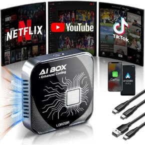 محول CarPlay لاسلكي 3 في 1 مطور لعام 2026، ومروحة تبريد محسّنة، ومشغل فيديو AI Magic Box لأجهزة Apple iPhone وAndroid، ومدمج Net-Flix YouTube Tiktok مع بطاقة WiFi USB TF بسرعة 5.8 جيجا هرتز لسيارة OEM CarPlay in Saudi Arabia
