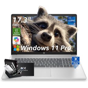 كمبيوتر محمول للأعمال HP 17.3، Intel 10-Core i5 1334U (Beats i7-1255u)، شاشة 17 بوصة FHD (1920 x 1080) 250Nits، لوحة مفاتيح بإضاءة خلفية، قارئ بصمات الأصابع، Windows 11 Pro (ذاكرة الوصول العشوائي 16 جيجابايت | 512 جيجابايت SSD) in Kuwait