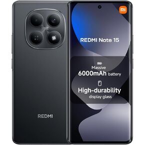 XIAOMI Redmi Note 15 4G LTE (متوافق مع Tmobile Mint Tello & Global) (256 جيجابايت + 8 جيجابايت) 6.77 بوصة 120 هرتز 108 ميجابكسل إصدار عالمي لكاميرا AI مزدوجة الشريحة موديل 2510DRA23L Liberado (أسود) in Kuwait