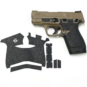 أجزاء مسدس تعزيز قبضة المسدس المطاطية المزخرفة من Handleitgrips لـ Smith and Wesson Shield 45 ACP in Kuwait