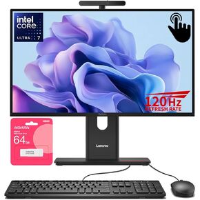 Lenovo ThinkCentre M90a Gen 6 Business الكل في واحد، شاشة لمس 23.8 بوصة FHD 120 هرتز، Intel Core Ultra 7 265 vPro، 32 جيجابايت DDR5، 1 تيرابايت SSD، Wi-Fi 7، DP، HDMI، كاميرا ويب IR 5 ميجابكسل، Windows 11 Pro، AI-Ready، مع حزمة in Kuwait