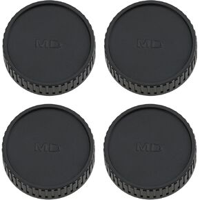 4Pcs Camera Rear Lens Cap Compatible with Minolta MD MC Mount 51x44x14.5mm Black in Kuwait