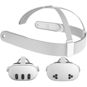 لحزام الرأس Oculus Quest 3/Quest 3S، استبدال الحزام الأصلي القابل للتعديل، حزام سماعة الرأس Meta Quest 3/3S، تقليل الضغط، ملحقات VR قابلة للتنفس وقابلة للغسل (حزام الرأس) in Kuwait