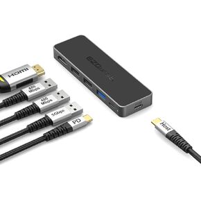 موزع USB-C 12 في 1: HDMI مزدوج 4K 60 هرتز، 100 وات PD، جيجابت إيثرنت، 5 منافذ USB (2X USB-C، 3X USB-A 5 جيجابت في الثانية)، SD/MicroSD، مقبس صوت - محطة إرساء لنظام Windows، MacBook Pro/Air، Chromebook in Kuwait