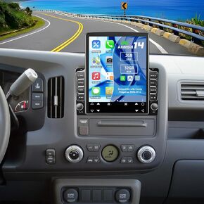 Android 14 Double Din Car Stereo ترقية راديو Honda Ridgeline 2006-2014، شاشة لمس 9.7 بوصة مع Carplay لاسلكي Android Auto GPS WiFi Bluetooth RDS DSP SWC Mirrorlink كاميرا احتياطية in Kuwait