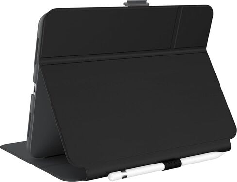 حافظة Speck StyleFolio لجهاز iPad A16 2025 الجيل الحادي عشر/العاشر 2022 مقاس 10.9 بوصة - غطاء بحامل نحيف، حافظة مقاومة للخدش مع حامل أقلام، أسود/أبيض in Kuwait