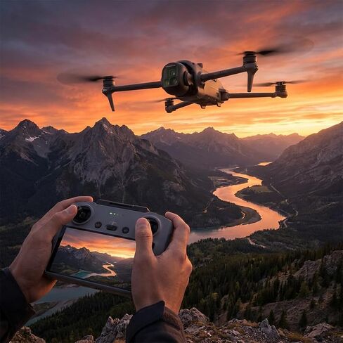 كاميرا جوية احترافية DJI Mavic 4 Pro Fly More Combo Bundle | تجنب العوائق المتقدمة | وقت الطيران الطويل | فيديو سينمائي + بطاقة سعة 64 جيجابايت + حقيبة ظهر + المزيد (12 قطعة) in Kuwait
