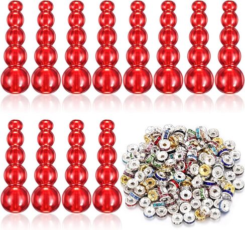 160 Pcs Fishing Beads 12 Pcs Stacked Fishing Beads for Spinner Rig Making Perch Spinner Rig Lure Making Supplies for Trout Walleye DIY Saltwater Freshwater in Saudi Arabia