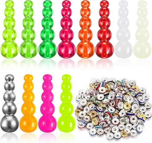 160 Pcs Fishing Beads 12 Pcs Stacked Fishing Beads for Spinner Rig Making Perch Spinner Rig Lure Making Supplies for Trout Walleye DIY Saltwater Freshwater in Saudi Arabia