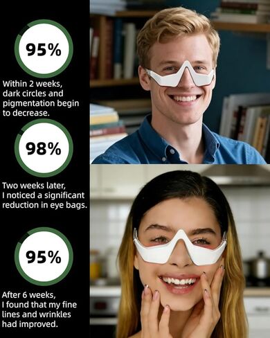 Under Eye Red Light Therapy Device, Red Light Therapy Glasses for Eye, Newtiful Eye Pods for Eye Bags, Lightweight Eye Massager, Red Light Eye Therapy Eyepods for Under Eye Dark Circless in Saudi Arabia