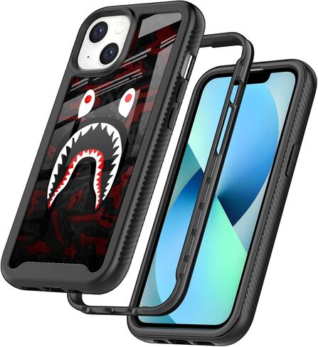 Street Fashion Cool Funny Dunk Basketball Design Compatible with iPhone 14 Case/13 Case for Boys Man Luxury Shockproof Rugged Cover Dual Layer Soft TPU Bumper Full-Body Protective Case in Saudi Arabia