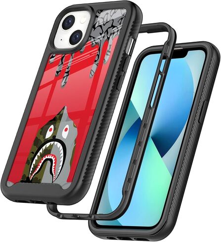 Street Fashion Cool Funny Dunk Basketball Design Compatible with iPhone 14 Case/13 Case for Boys Man Luxury Shockproof Rugged Cover Dual Layer Soft TPU Bumper Full-Body Protective Case in Saudi Arabia