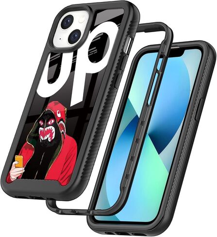 Street Fashion Cool Funny Dunk Basketball Design Compatible with iPhone 14 Case/13 Case for Boys Man Luxury Shockproof Rugged Cover Dual Layer Soft TPU Bumper Full-Body Protective Case in Saudi Arabia