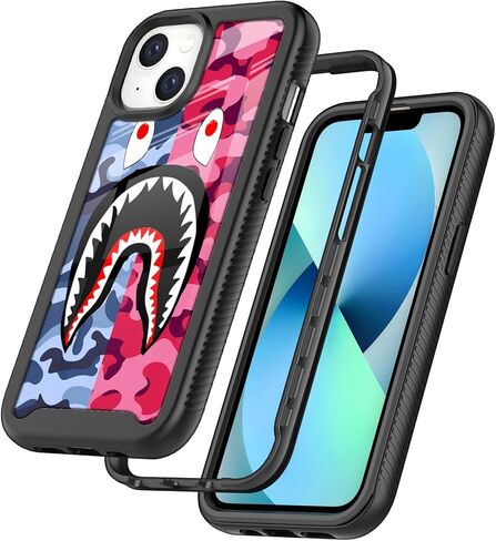 Street Fashion Cool Funny Dunk Basketball Design Compatible with iPhone 14 Case/13 Case for Boys Man Luxury Shockproof Rugged Cover Dual Layer Soft TPU Bumper Full-Body Protective Case in Saudi Arabia