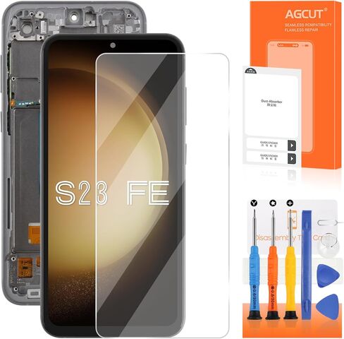 INCELL for Samsung Galaxy S23 FE Screen Replacement for Samsung S23 FE LCD Display S711B SM-S711W SM-S711U LCD Digitizer Touch Assembly with Frame(No Fingerprint) in Kuwait