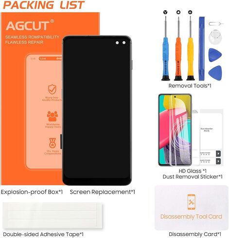 INCELL لهاتف Samsung Galaxy S10 Plus استبدال شاشة Samsung S10 Plus LCD G975F G975FW SM-G975U LCD محول الأرقام شاشة تعمل باللمس أسود مع إطار in Kuwait